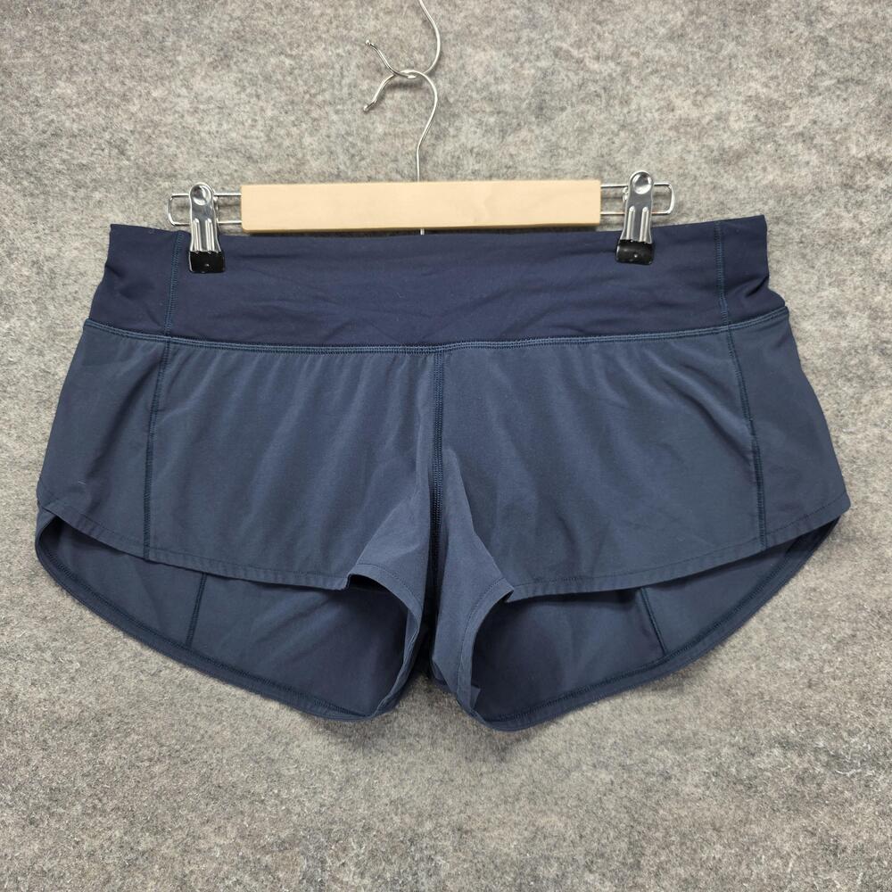 Lululemon Shorts Womens 8 Blue 2.5 In Lined Running Athletic Polyester
